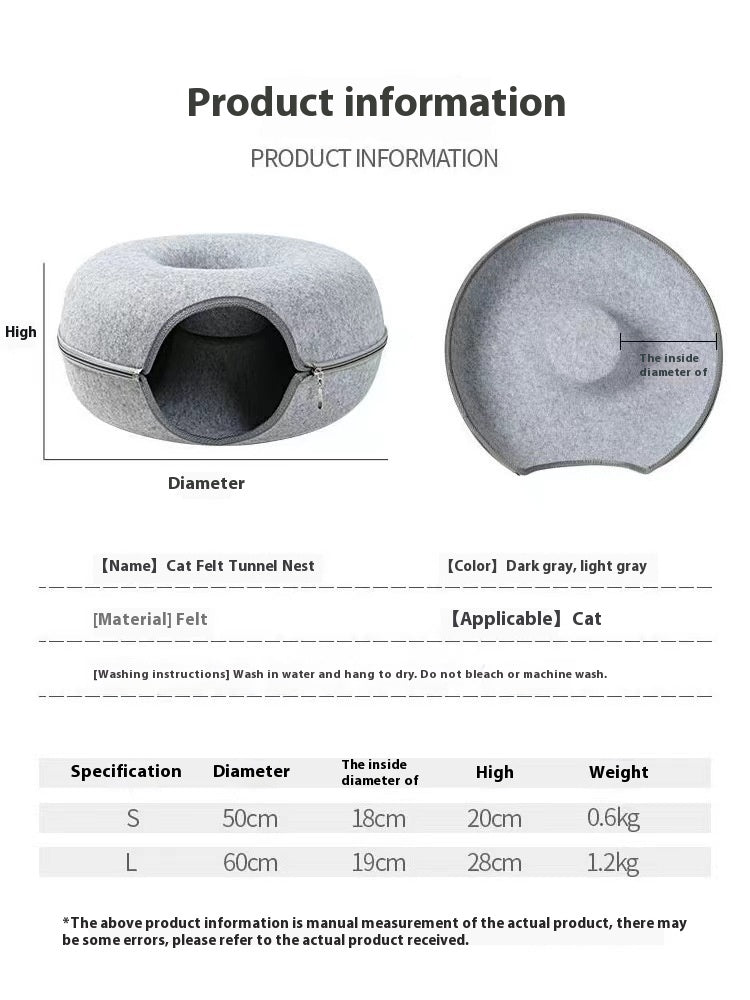 Comfortable Round Pet Bed Tunnel: The Ultimate Retreat for Your Furry Friends