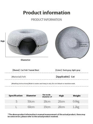 Comfortable Round Pet Bed Tunnel: The Ultimate Retreat for Your Furry Friends